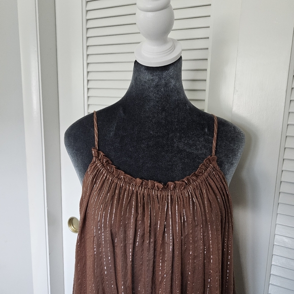 Anthropologie NWT sheer summer dress/ swimsuit cover up. Low scoop back Size L - Picture 6 of 10